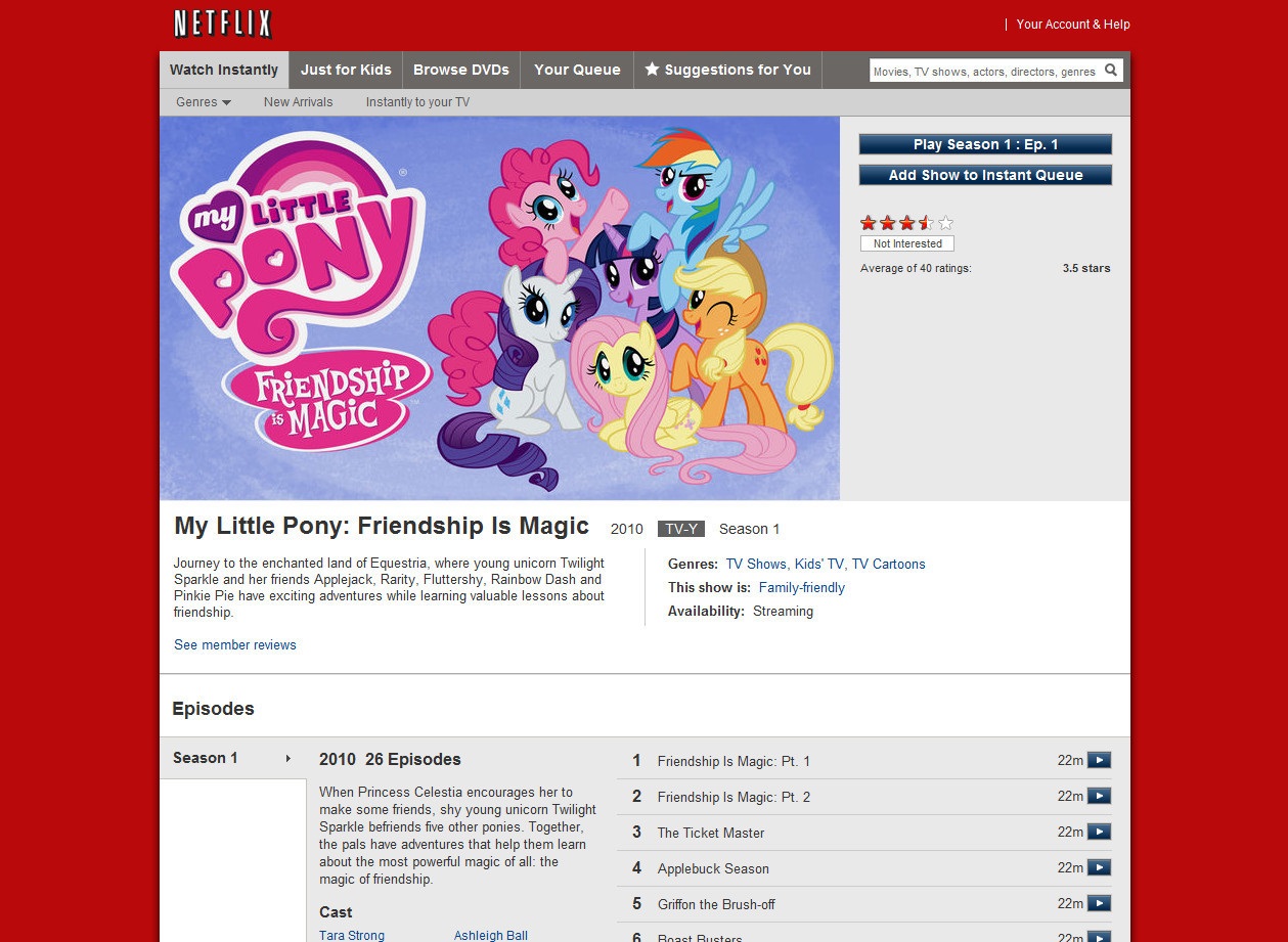 Netflix My Little Pony